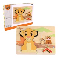 Just Play Disney Wooden Toys Simba 9-Piece Puzzle, The Lion King, Learning and Education, Kids Toys