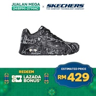 Skechers Women Vexx SKECHERS Street Uno Process Sketch Shoes - 177972-BKW Air-Cooled Memory Foam Kasut Sneaker, Perempuan