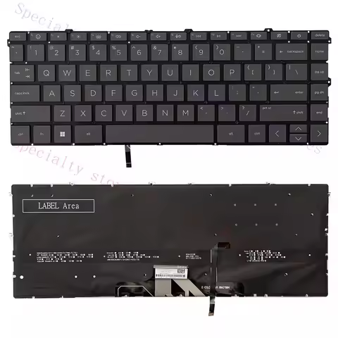 A+ New for HP 14-ep 14-em 240 245 G10 Laptop US Backlit Keyboard Grey