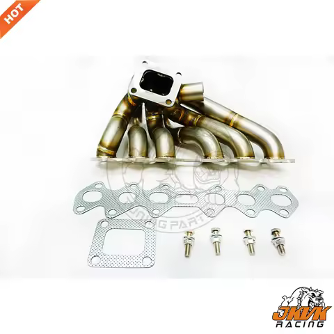 JKVK RACING SS304 3mm Steam Pipe T4 45mm Equal Length Turbo Manifold Supra 2JZGTE 2JZ-GTE 2jz