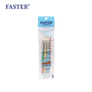 FASTER (ฟาสเตอร์) ปากกาลูกลื่นเดลี่แพต ด้ามน่ารัก ลายเส้นเล็ก 0.38 mm. หมึกน้ำเงิน แถม ปากกาโรลเลอร์