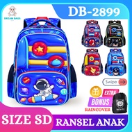 Dream Bags - Tas Anak SD Laki Laki Terbaru - Ransel Sekolah Anak - Karakter Timbul 3D - DB2899