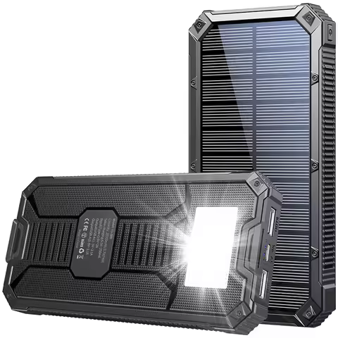 Solar Power Bank 20000mAh Portable Charger External Battery Pack Powerbank 20000 mAh for iPhone Huaw