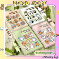 FRIENDs Plastic Notebook Cover Replaceable Paper Size A5 B5 DIY Notebook/Notebook Refill Peach Home 