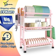 Stainless steel kitchen sink storage rack multi-function bowl and dish drain rack dishwasher