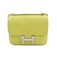 HERMES /愛馬仕Constance19純色牛皮康康包 框R刻 肩背包 斜背包