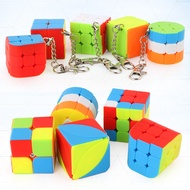 3x3x3 2x2x2 Magic Cube Puzzle Toy Speed Cube Keychain Education Toy Backpack Pendant