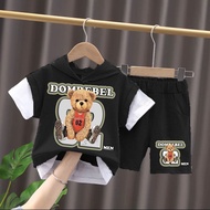 Setelan anak laki laki dan perempuan hodie pendek anak motif terbaru baju dan celana anak umur 6bula