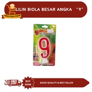 LILIN LARGE VIOLIN CANDLE NUMBER 9 - BIRTHDAY CANDLE