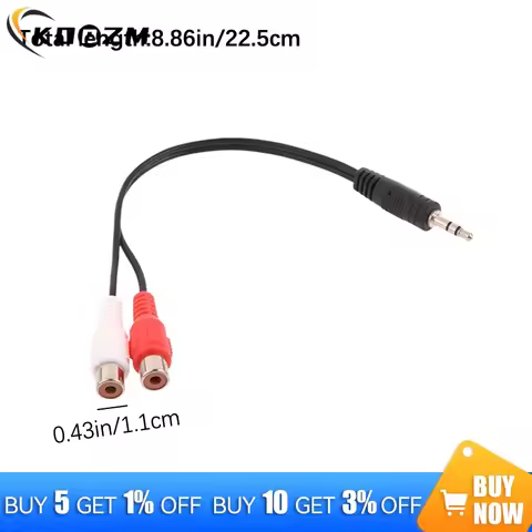 Universal RCA Cable 3.5mm Jack Stereo Audio Cable To 2RCA Socket Female To Male To Headphone 3.5mm A