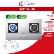 Midea Dapur Gas Tanam Keluli Tahan Karat - Stainless Steel Built-in Gas Hob MGH-8216SS MGH8216SS