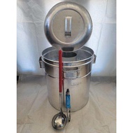 DANDANG BAKSO ALUMINIUM TEBAL UK JUMBO / GEROBAK 32.34cm FREE CENTONG CAPIT