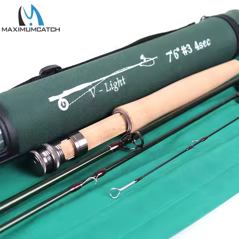 Maximumcatch 30T SK Carbon Graphite Fly Fishing Rod 6FT 6'6'' 7FT 7'6'' 1/2/3WT Med-Fast Superlight