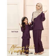 Kurung Kedah Aurora sedondon Mother &amp; Children-baju kurung-plain-baju kids-baju raya