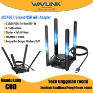 WAVLINK USB WiFi AX5400 Wireless Adapter Receiver/Launch WiFi Dongle Untuk PC Laptop Set Top Box TV