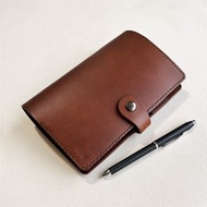 Accademia A6 六孔活頁皮革筆記本/手帳/植鞣革 - 秋栗色