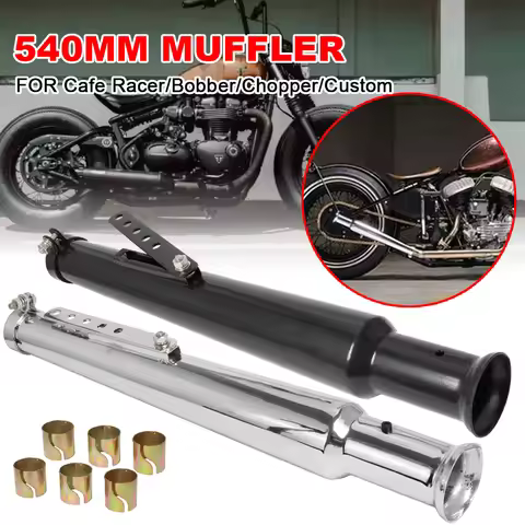 Motorcycle Muffler Pipe Universal 540mm Motorbike Retro Tail Exhaust Pipe Muffler Modified Exhaust P