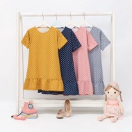 Drees Cottan Polkadot Baju Anak Perempuan Kids Girl Shot Sleeve lengan Pendek