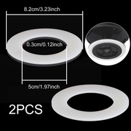2Pcs Toilet Flush Seal Rings Flush Sealing Rings Kit 1.97Inches Inner Hole Diameter Replacement Whit
