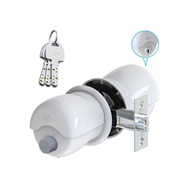 จัดส่งด่วน! ลูกบิดทั่วไป CYBER LOCK PRESTO K1-14 หัวกลม สีขาว ENTRANCE KNOB CYBER LOCK PRESTO K1-14 