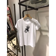Agnes.b New Lizard Print Round Neck Unisex Cotton Short Sleeve T-Shirt