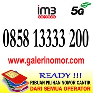Nomor Cantik IM3 Indosat Prabayar Support 5G Nomer Kartu Perdana 0858 13333 200