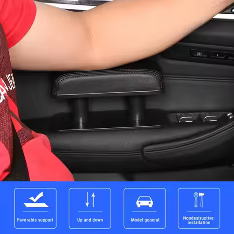 Car Armrest Pad Left Elbow Support Universal Factory Central Leather Pad Armrest Direct Adjustable B
