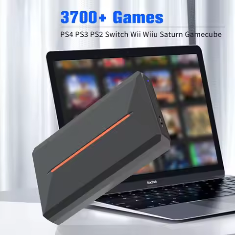500GB Launchbox Gaming External Hard Drive PS4/PS3/PS2/PS1//Gamecube/N64 Games HDD With 3700+ Games