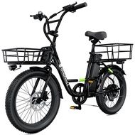 isinwheel U7 Electric Bike for Adults, 750W Peak 20 mph Cargo Ebike Adult Electric Bicycles 55 Miles