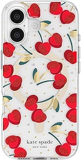 Kate Spade New York iPhone 17 Case - Compatible with MagSafe - Designer Phone Case - Cherry Dot Gems