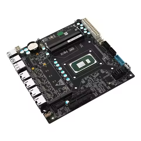 11th Gen 6 Bay NAS Motherboard Intel i7 1165G7 i5 1135G7 i3 1115G4 4x i226 2.5G 6xSATA 2xVMe PCIE X1