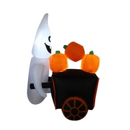 New Halloween Ghost Festival Inflatable Ghost Pushing Pumpkin Cart Ghost Festival Garden Decoration