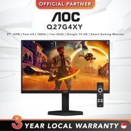 AOC Q27G4XY | 27" QHD | Fast VA | 180Hz | 1ms (GtG) | Google TV OS | Smart Gaming Monitor
