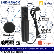 PD02 - DESKTOP PDU POP UP INDORACK 2 OUTLET GERMANY SOCKET 16A TABLE EXTENSION PLUG