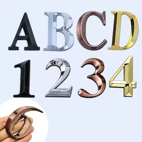 5-7 cm House Number Outdoor Apartment Hotel Door Address Plate Street Number Stickers Custom Sign Ma