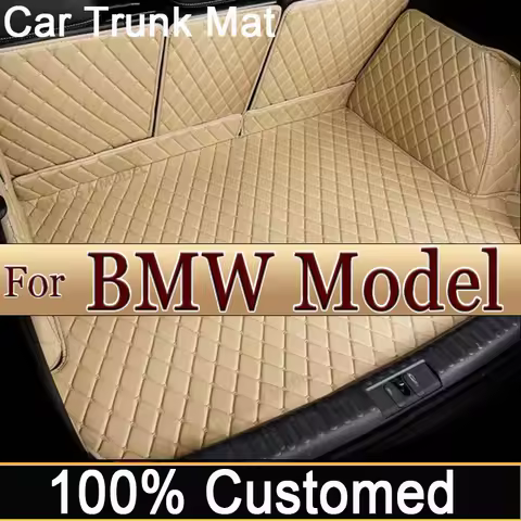 Custom Full Set Fit For BMW X1 X2 X3 X4 X5 X6 iX3 IX i3 IX1 i5 i7 3/5/7series Car Trunk Mat Tail Boo