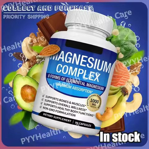 Magnesium Complex with Glycinate Citrate Malate Multiple Magnesium Forms 1000mg Daily Mineral Supple