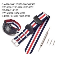 NATO Nylon Strap For Casio G-Shock GA-110/100/120/150/200/400 GD-100/110/120 DW-5600 GW-6900 GLS-8900 G-5600 Bracelet WatchBand