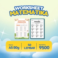 A5 80g Worksheet Multiplication and Division of the/tugas question sheets/matematics