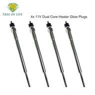 4x 11V Dual Core Heater Glow Plugs For HYUNDAI H-1 H1 Grand Starex 2.5 CRDi D4CB 2003-2007 36710-4A0