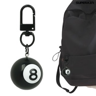 [Jiahe Sports] Black 8 Ball Keychain Billiard Ball Keyring Mini 1" Pool Ball Charm Keychain for Pool