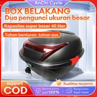 Anchi Motorcycle Box 38L Rear Capacity Motorcycle Bag Tailbag Thickened Universal Tail Box Bicycle B