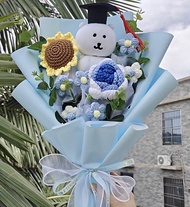 Joke bear手織花 joke bear畢業花束 大量卡通柯南Hello Kitty等等