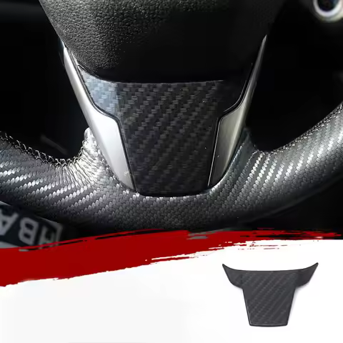 type r carbon fiber abs car steering wheel U shape trims with logo for honda civic 2016 2017 2018 20