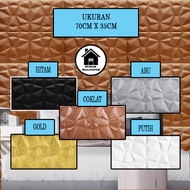 RW Wallpaper Foam 3D Batik Wall Panel Diamond Triangle Stiker Dinding Wall Paper Panel Sticker