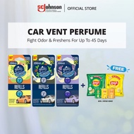 Glade Car Vent Perfume Air Freshener Refill Essences Elite - Crisp Green Apple & Peach + Lavender & 