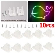 屯團百貨 - [10件裝] 6x12mm單孔固定卡扣 LED柔性霓虹燈帶扣 矽膠霓虹燈條卡扣 [平行進口]