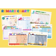 [FABBYNMOMMY] - 1 SET REWARD CHART CHILDREN WIPE AND CLEAN RESPONSBILITY CHART REWARD CHART/ TARGET 