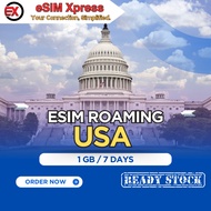 eSIM USA Amerika 1 GB Data | 7 Days | eSIM Roaming | eSIM Travel | eSIM United States of America