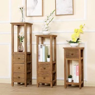 Solid Wood Flower Stand Vintage White Solid Wood Flower Stand